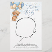 テディベアブルー風船がベビーゲームを描く (正面)