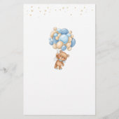 テディベアブルー風船がベビーゲームを描く (裏面)