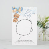 テディベアブルー風船がベビーゲームを描く (スタンド正面)