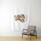 テディベアベイビーシャワーのご招待　待ちきれない タペストリー (インサイチュ)