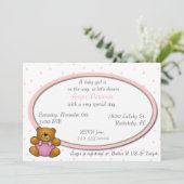 テディベアベイビーシャワーの招待状 招待状 (スタンド正面)