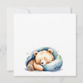 テディベアベイビーシャワーの日を楽しみに待ちましょう (裏面)