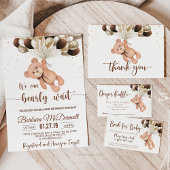 テディベアベイビーシャワー あと少しで待ちきれない！ ギフトタグ