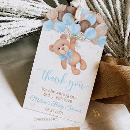 テディベアベイビーシャワー 赤ちゃんの誕生が今から本当に待ち遠しい！ ギフトタグ