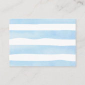 テディベアベビーの赤ちゃんシャワー エンクロージャーカード (裏面)