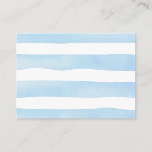 テディベアベビーの赤ちゃんシャワー エンクロージャーカード (裏面)