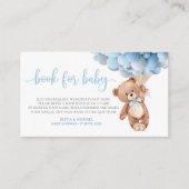 テディベアベビーエンクロージャー車の赤ちゃんシャワーブック エンクロージャーカード (正面)