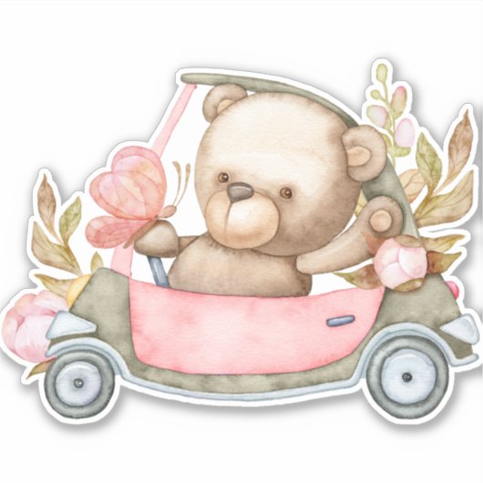 テディベアベビークマかわいい動物シール シール (正面)