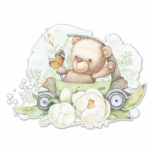 テディベアベビークマかわいい動物シール シール (正面)