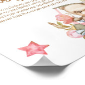 テディベアベビークマは赤ちゃんシャワーのゲームを言わない ポスター (角)