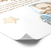 テディベアベビークマは赤ちゃんシャワーのゲームを言わない ポスター (角)