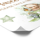 テディベアベビークマベビーは甘いごちそうを取る ポスター (角)