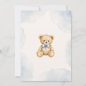 テディベアベビーシャワーおめでとう We Can Bearly Wait 招待状 (裏面)