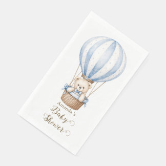 テディベアベビーシャワーのナプキン We Can Bearly Wait