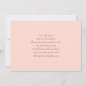 テディベアベビーシャワーガール招待状 招待状 (裏面)