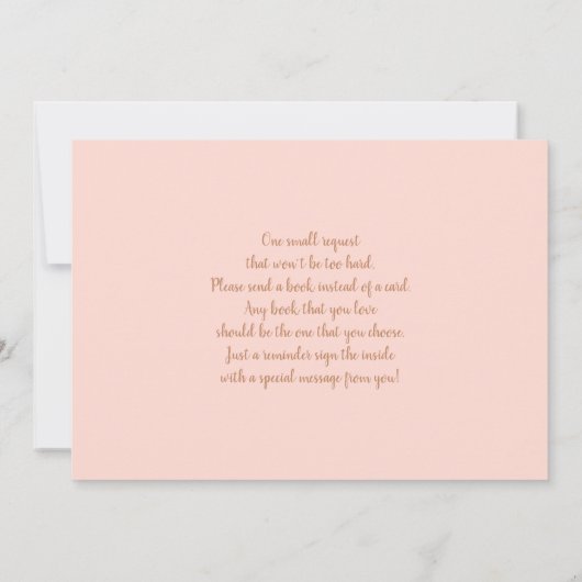 テディベアベビーシャワーガール招待状 招待状 (裏面)