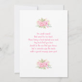 テディベアベビーシャワーガール招待状 招待状 (裏面)