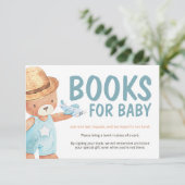 テディベアベビーシャワーブックのリクエスト挿入カード 招待状 (スタンド正面)