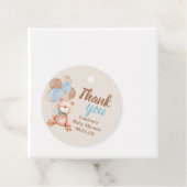 テディベアベビーシャワーボーイメッセージカード フェイバータグ (インサイチュ)