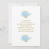 テディベアベビーシャワーボーイ招待状 招待状 (裏面)