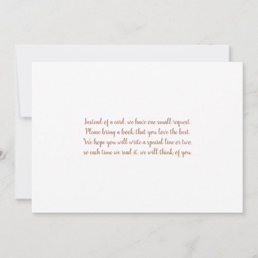 テディベアベビーシャワーボーイ招待状 招待状 (裏面)