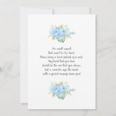 テディベアベビーシャワーボーイ招待状 招待状 (裏面)