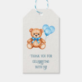 テディベアベビーシャワーメッセージカード ギフトタグ (正面)