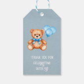 テディベアベビーシャワーメッセージカード ギフトタグ (裏面)