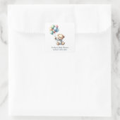 テディベアベビーシャワー招待状封筒用シール スクエアシール (バッグ)