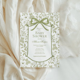 テディベアベビーシャワー招待状 | エレガント 招待状