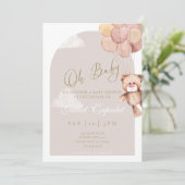 テディベアベビーシャワー招待状 招待状 (スタンド正面)
