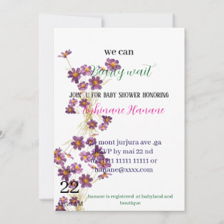 テディベアベビーシャワー招待状 招待状