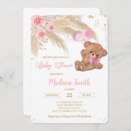テディベアベビーシャワー招待状 招待状