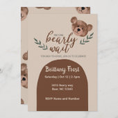 テディベアベビーシャワー招待状 招待状 (正面/裏面)