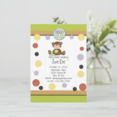 テディベアベビーシャワー招待状 招待状 (スタンド正面)