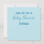 テディベアベビーシャワー招待状 案内状 (裏面)