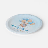 テディベアベビーシャワー ペーパープレート (アングル)