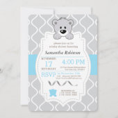 テディベアベビーシャワー 招待状 (正面)