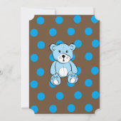 テディベアベビーシューズベビーシャワー招待状 招待状 (裏面)