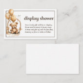 テディベアベビーディスプレイシャワー エンクロージャーカード (正面/裏面)