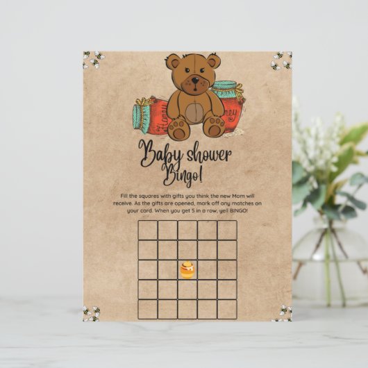 テディベアベビービンゴベビーシャワーゲーム (スタンド正面)