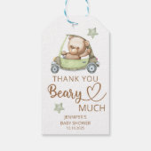 テディベアベビーベアありがとう感謝の多くのギフトラベル ギフトタグ (裏面)