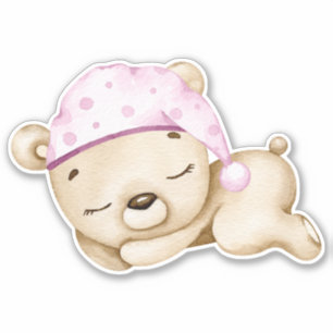 テディベアベビーベアピンクかわいい動物シール シール