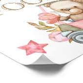 テディベアベビーベア「ベビー食べ物を推測」ポスター ポスター (角)