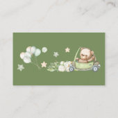 テディベアベビーベビーシャワーおむつラッフルエン エンクロージャーカード (裏面)