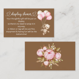 テディベアベビーベビーシャワーエンクロージャカード エンクロージャーカード