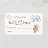 テディベアベビーベビーシャワーエンクロージャカード エンクロージャーカード (正面)