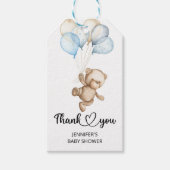 テディベアベビーベビーシャワーギフトラベル ギフトタグ (正面)