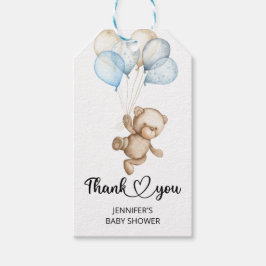 テディベアベビーベビーシャワーギフトラベル ギフトタグ