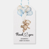 テディベアベビーベビーシャワーギフトラベル ギフトタグ (裏面)